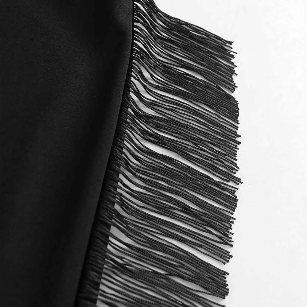 Damen Elegante Hose mit fransierendem Saum und körpernahem Schnitt R&B