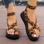 Damen Komfortable Wedge-Sandalen mit verstellbarem Riemen und rutschfester Sohle R&B