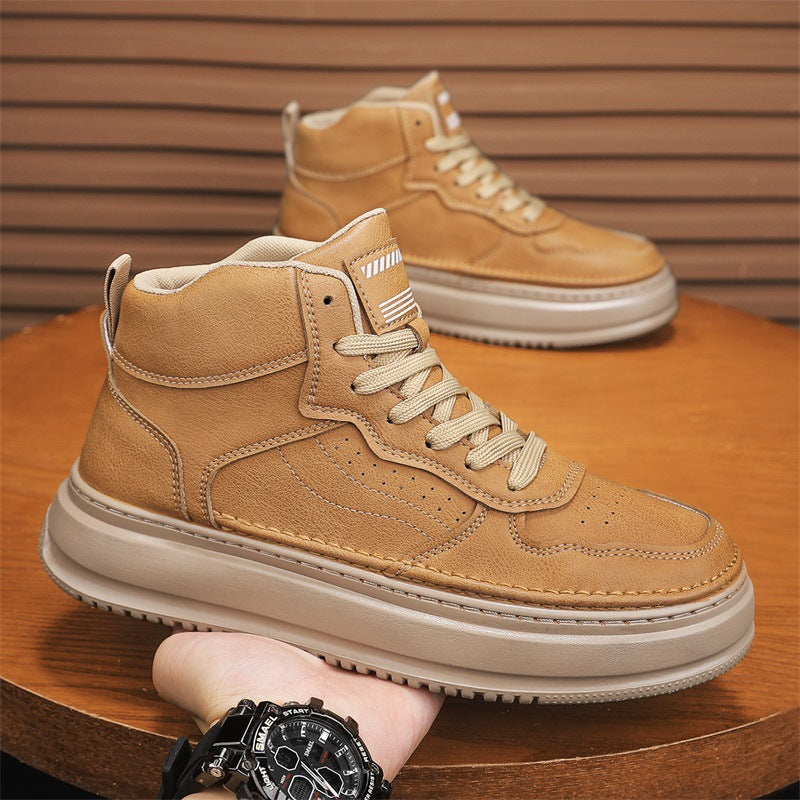 Damen Sportliche Leder Sneakers R&B