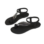 Damen Glamouröse Zehentrenner-Sandalen mit funkelndem Strass R&B