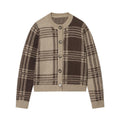 Damen gemütliche Karoknitted Cardigan R&B