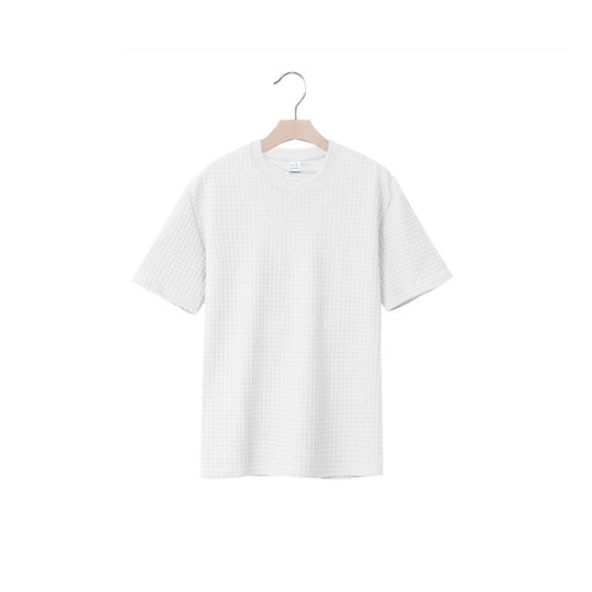 Herren lässiges Rundhals-T-Shirt mit strukturiertem Gewebe R&B