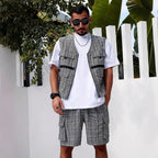 Herren stylischer Utility-Weste mit mehreren Taschen