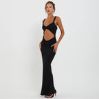 Damen Figurbetontes Wickelkleid mit raffinierten Cut-Outs und Rüschendetails R&B