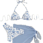 Damen Triangel-Bikini mit elegantem Wickelrock R&B