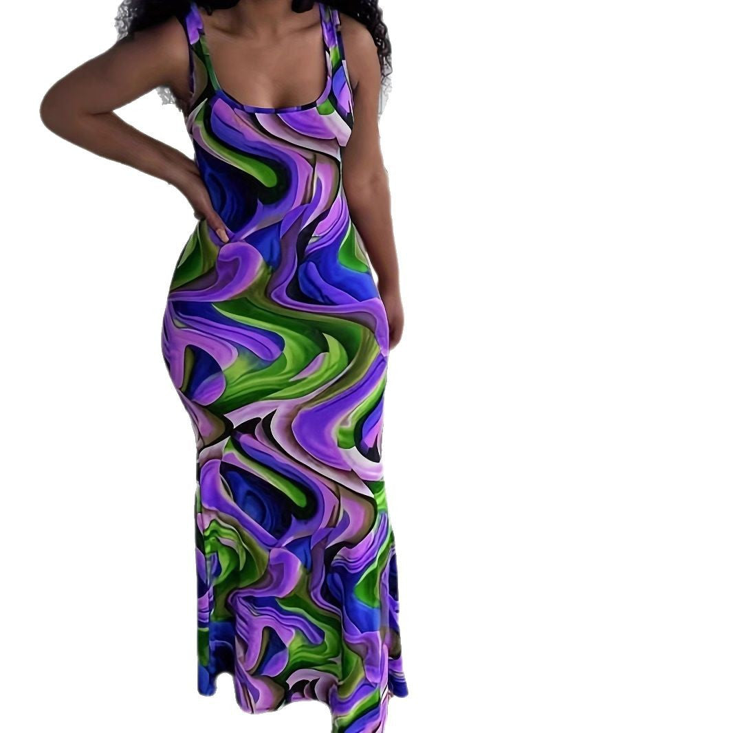 Damen Maxikleid mit exklusivem Farbverlauf und figurumspielendem Schnitt R&B