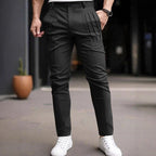 Herren Stoffhose Slim Fit mit Bundfalten