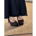 Damen elegante Plateau-Pumps mit plüschigem Obermaterial R&B