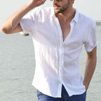 Herren Leichtes Leinenhemd R&B