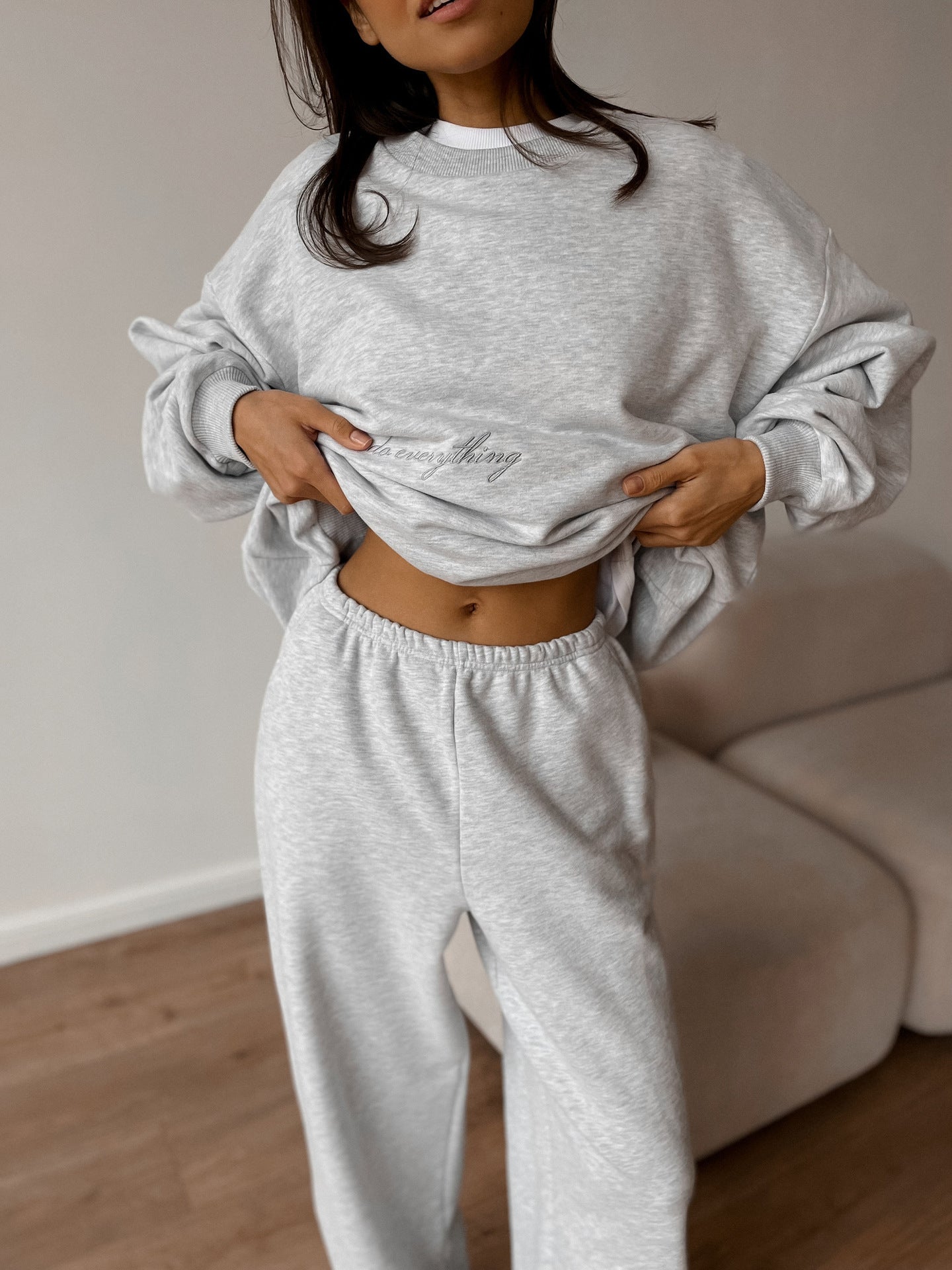 Damen Urbanes Relaxed-Fit Freizeit-Set aus weichem Material