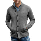 Herren Strickjacke mit großzügigen Taschen und klassischem Knopfverschluss R&B