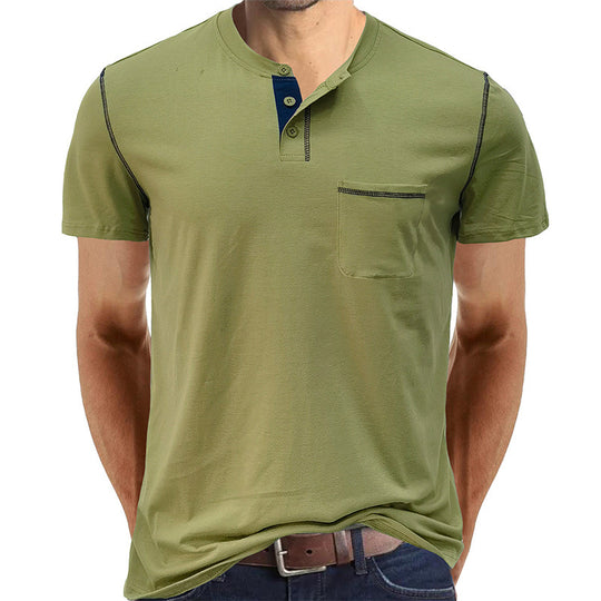R&B | Kurzärmeliges Henley-Hemd