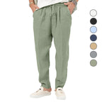 Herren Leichte Leinenhose mit elastischem Bund und praktischen Eingrifftaschen R&B