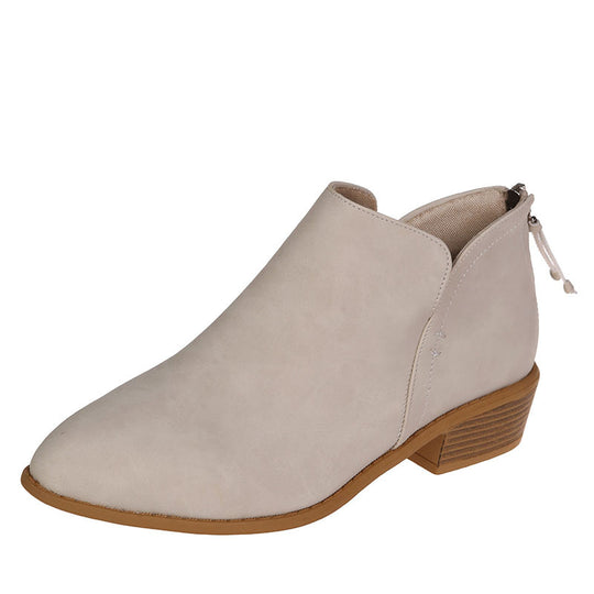 Damen nan spitz zulaufende Schlupf-Ankleboots mit kleinem Blockabsatz und ergonomischem Komfortfußbett R&B