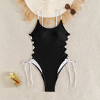 Damen Sportlicher Einteiler mit verstellbaren Schnürdetails R&B