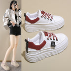 Damen modische Plateau Sneakers mit weicher Dämpfung und atmungsaktiver Obermaterialstruktur R&B