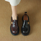 Damen modische Slip-On Schuhe mit dekorativem Schnallenverschluss