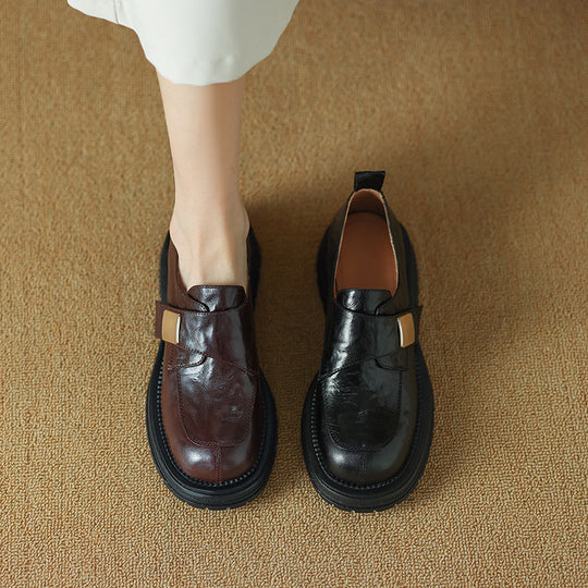 Damen modische Slip-On Schuhe mit dekorativem Schnallenverschluss R&B