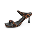 Damen elegante Slingback-Pumps mit modischem Leopardenmuster