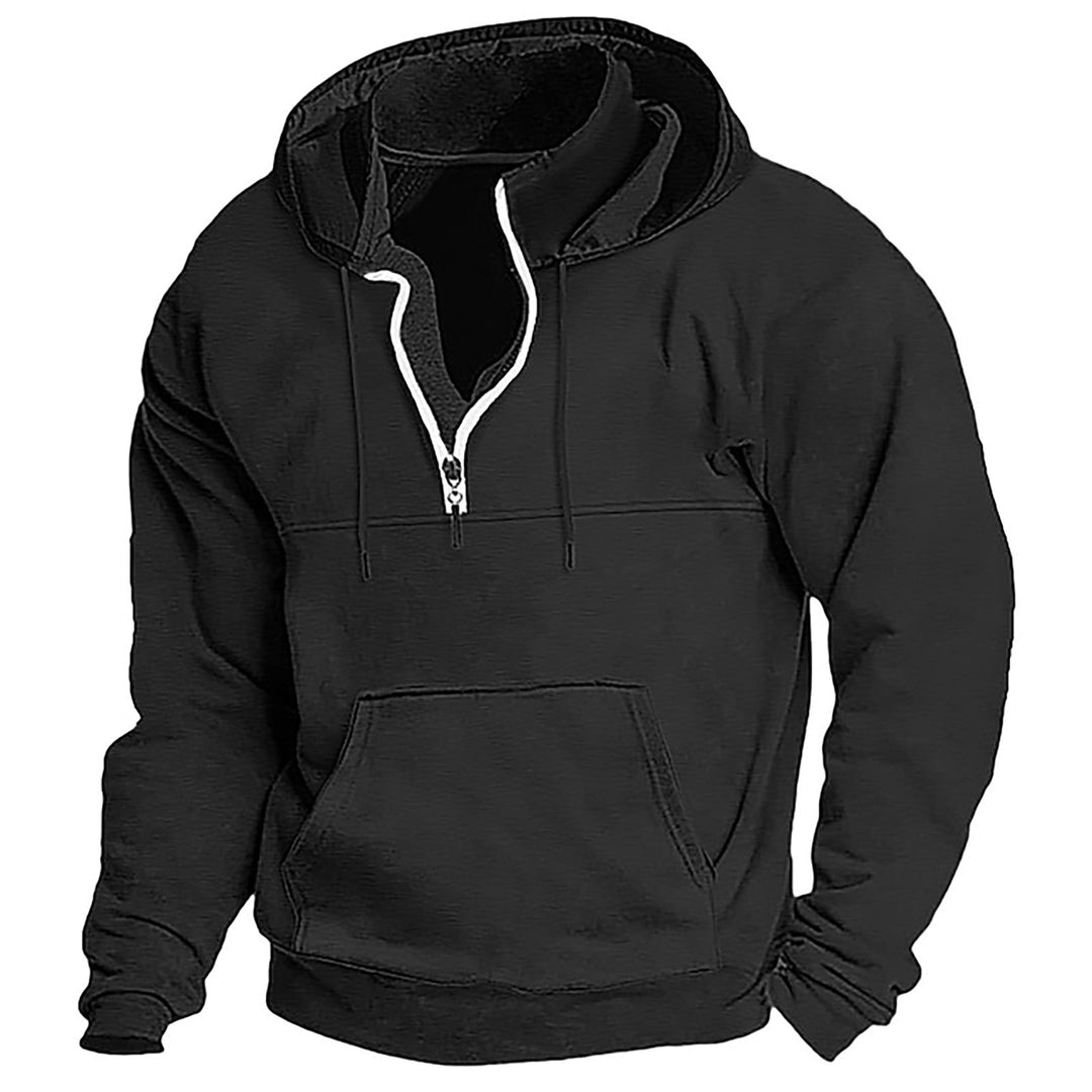 Herren bequemer Kapuzenpullover mit durchgehendem Reißverschluss R&B