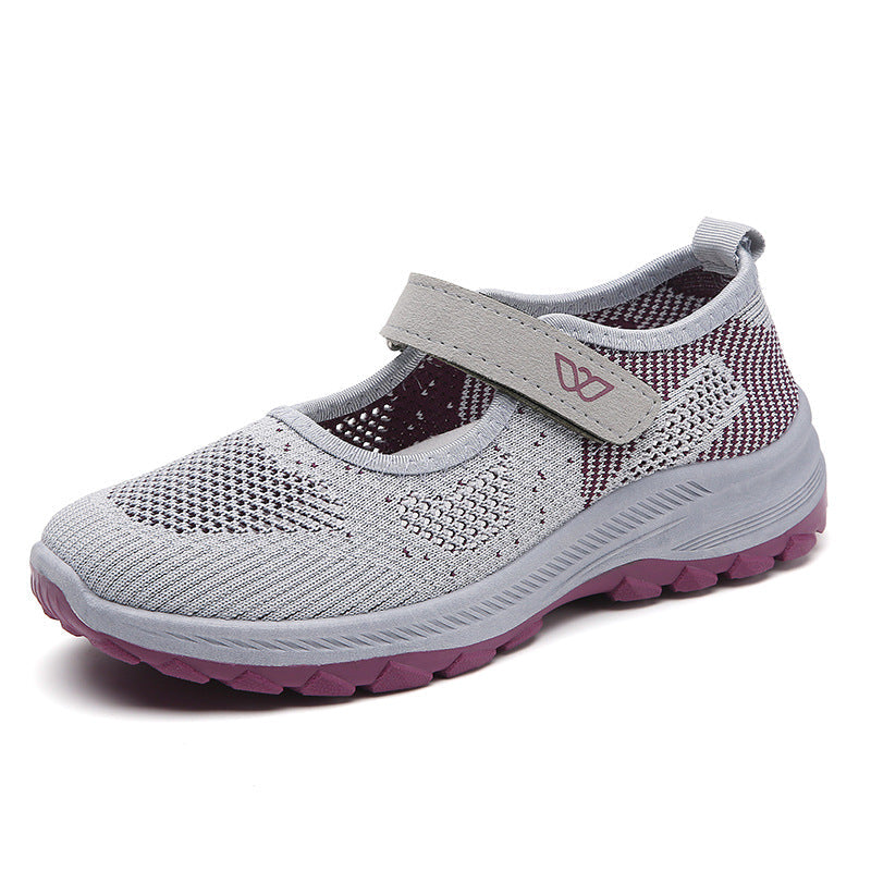 Damen Komfortable und atmungsaktive Sportschuhe mit Klettverschluss R&B
