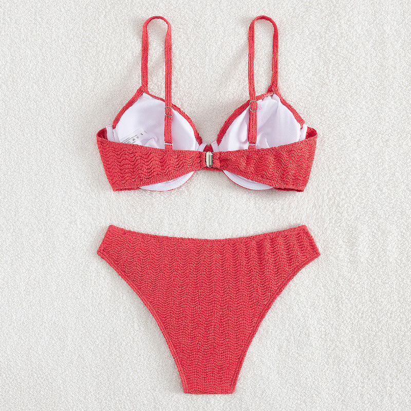 Damen Push-Up-Bikini mit stylishen Texturen R&B