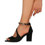 Damen Sandaletten mit elegantem Riemendesign und komfortablem Blockabsatz R&B