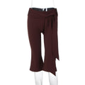 Damen Sportliche Capri-Hose mit elegantem Wickelband R&B