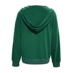 Damen Kapuzensweater mit Knopfleiste und tiefem Ausschnitt R&B
