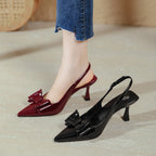 Damen Slingback-Pumps mit glamourösem Schleifendesign