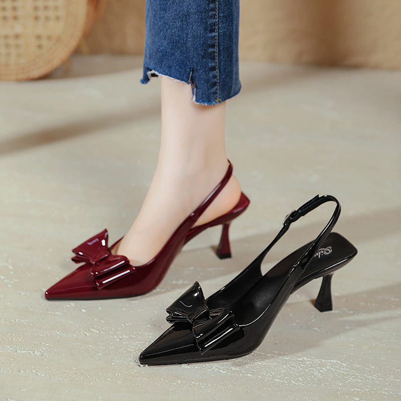 Damen Slingback-Pumps mit glamourösem Schleifendesign