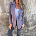 Damen Feminin Gestreifter Blazer R&B