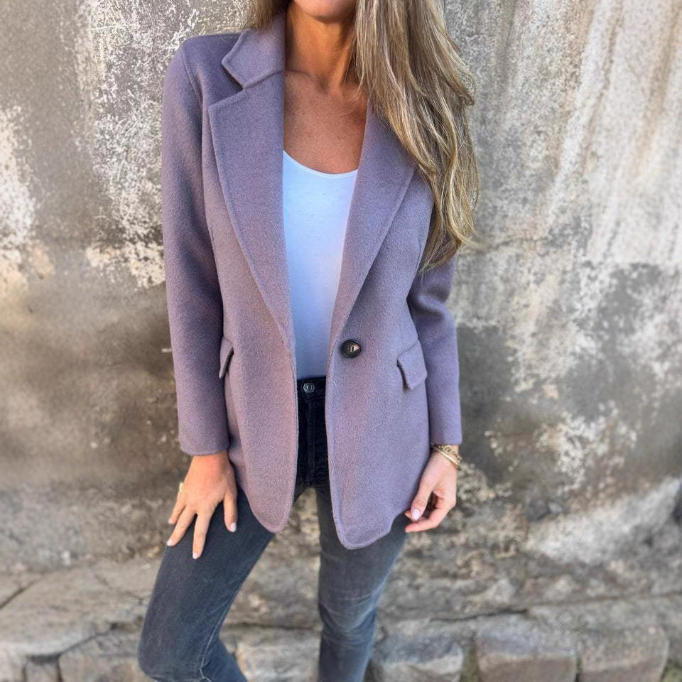 Damen Feminin Gestreifter Blazer R&B