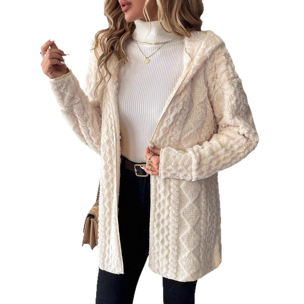 Damen Fleece-Jacke mit luxuriösem samtigem Touch R&B
