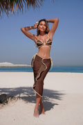Damen Set bestehend aus Bikini und offenem Rock R&B