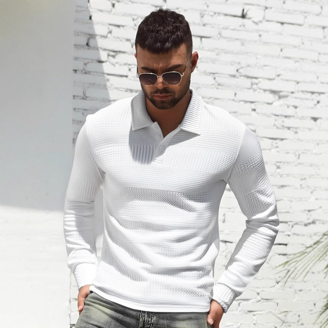Herren Langarm Poloshirt R&B