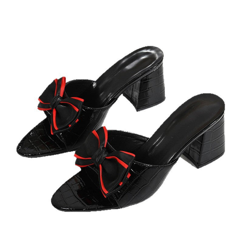 Damen Elegante Slingback-Sandalen mit verspieltem Schleifen-Detail R&B