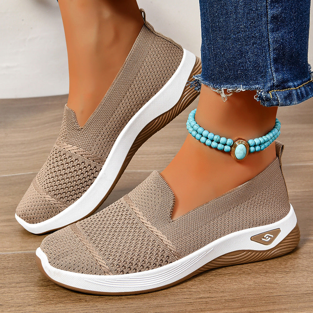 Damen Atmungsaktive Slip-On Freizeitschuhe mit elastischer Passform R&B