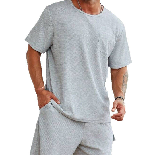 Herren lässiges Sport-Set mit praktischen Taschen und atmungsaktivem Gewebe R&B