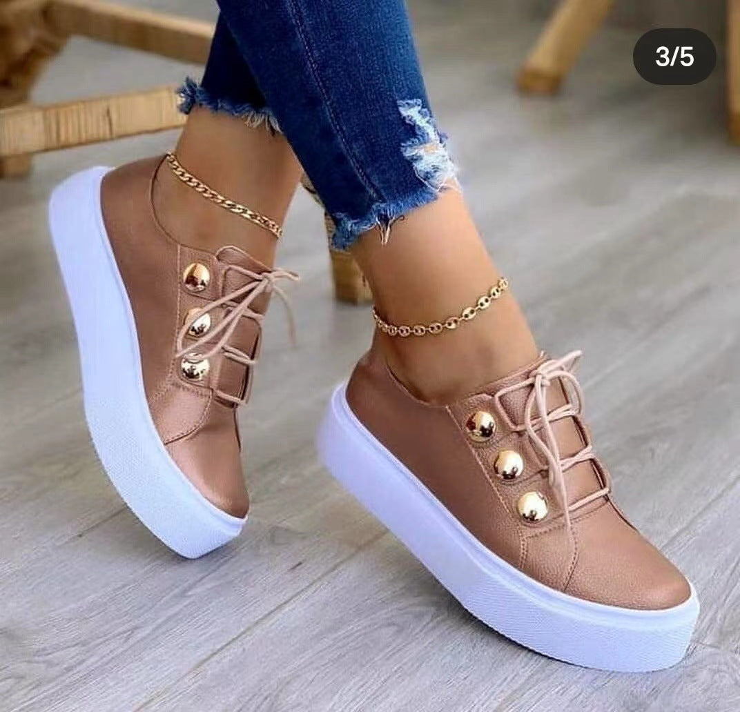 Damen modische Sneakers mit glänzenden Akzenten R&B