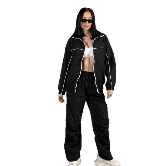 Damen sportliches Freizeit-Set mit atmungsaktiven Stoffen und elastischem Bund R&B