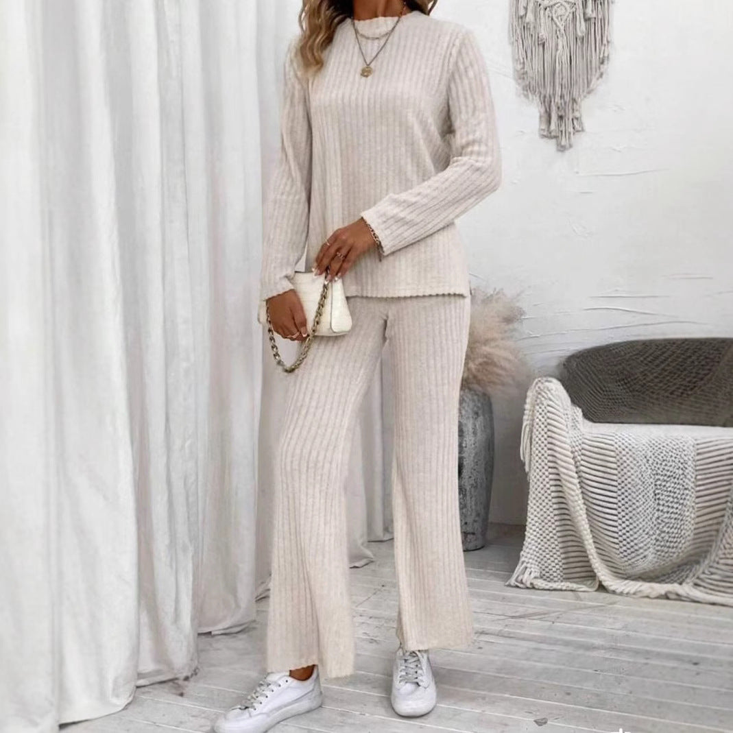 Damen Strickanzug mit attraktiven Rippen-Design und lässiger Passform R&B