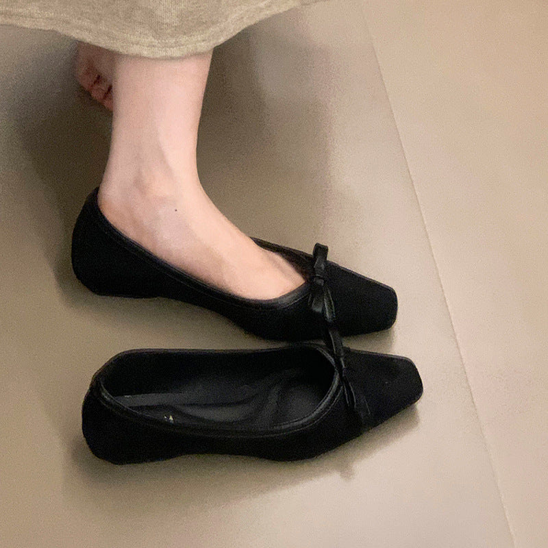 Damen elegante Ballerinas mit modischer Schleife und weich gepolsterter Innensohle Heidi Mode