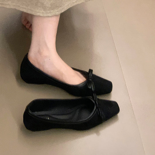Damen elegante Ballerinas mit modischer Schleife und weich gepolsterter Innensohle Heidi Mode