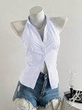Damen Haltertop mit elegantem Streifenmuster R&B