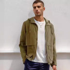 Herren leichte Jacke im lässigen Stil mit großzügigen Taschen R&B