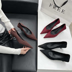 Damen elegante spitze Pumps aus weichem Veloursleder R&B