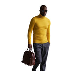 Herren rollkragen pullover mit feiner Struktur R&B