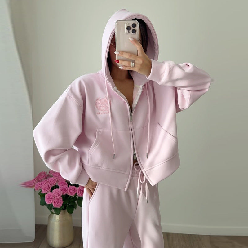 Damen lässiger Hoodie und Jogginghose Set R&B