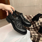 Damen elegante Schnürschuhe mit dekorativen Schnallen